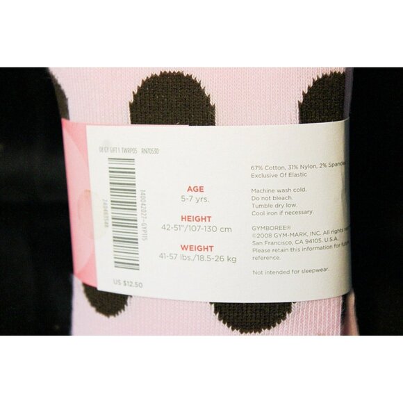 2008 Gymboree Sweeter Than Chocolate 5 Pc Outfit sz 7 NWT Dress Tights Pink Hair - Picture 13 of 16